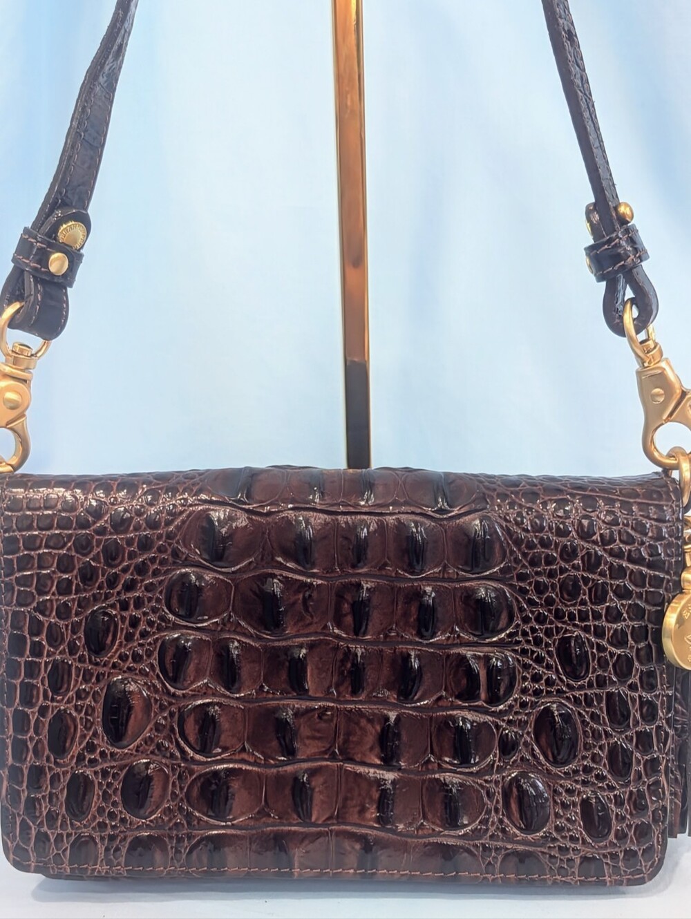 VEUC Brahmin Amelia Crossbody in Cocoa